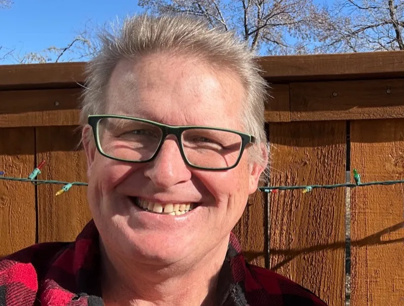 Stephen Abbot at work with a colleague